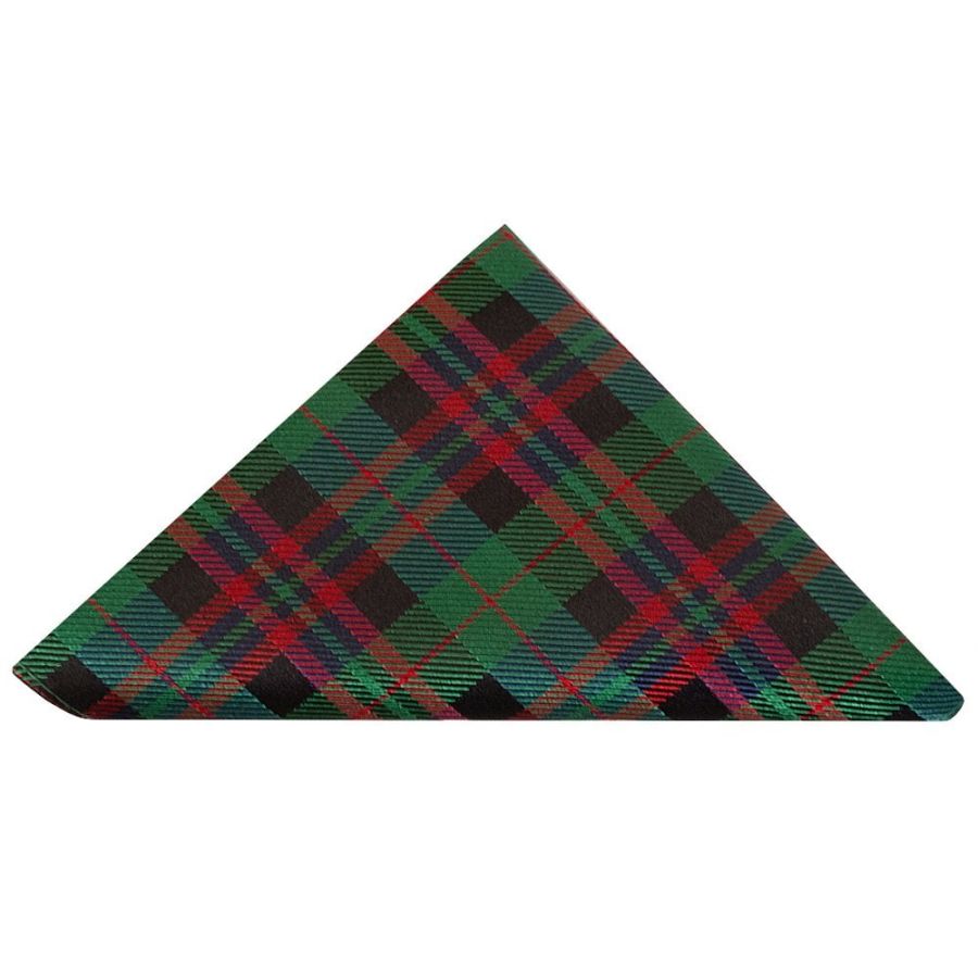 Green and Red Tartan Silk Pocket Square