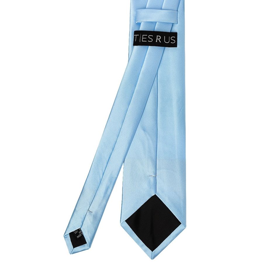 Plain Sky Blue Satin Classic Men's Tie