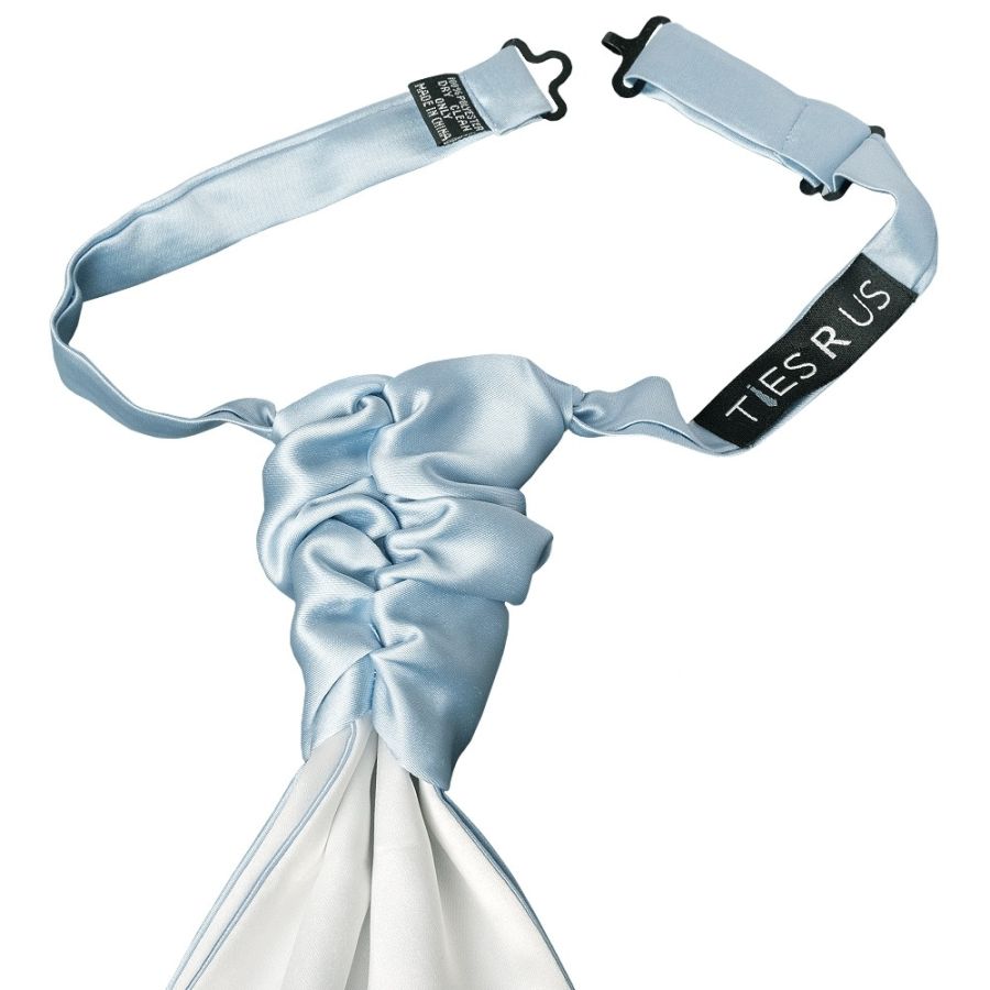 Plain Light Blue Satin Men's Cravat Tie