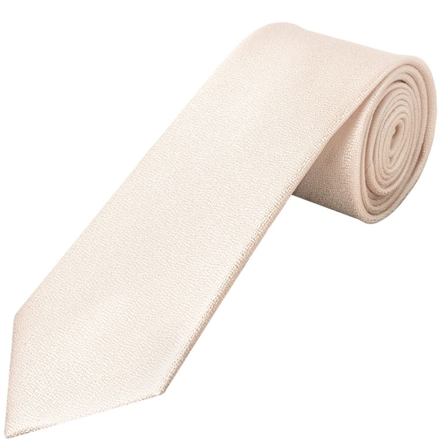 Plain Blush Textured Silk Classic Men's Tie