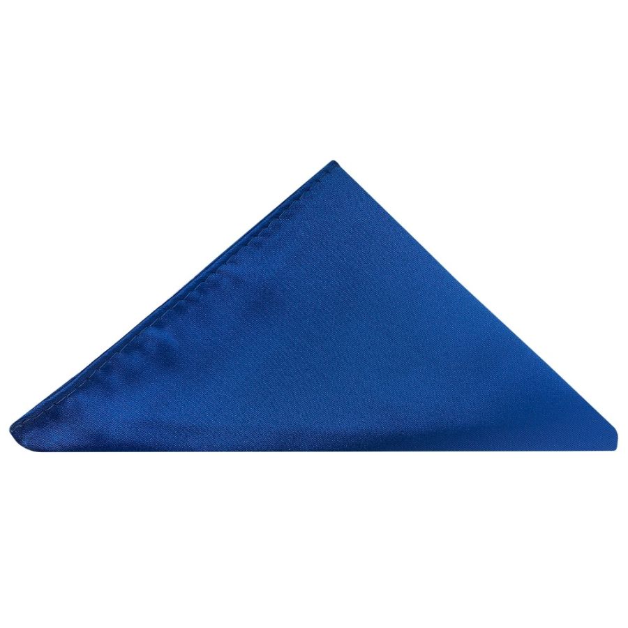 Royal Blue Satin Men's Cravat Tie and Pocket Square Set