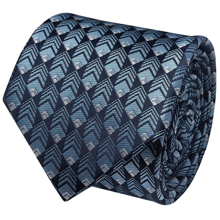Slim Blue Squared Men's Tie