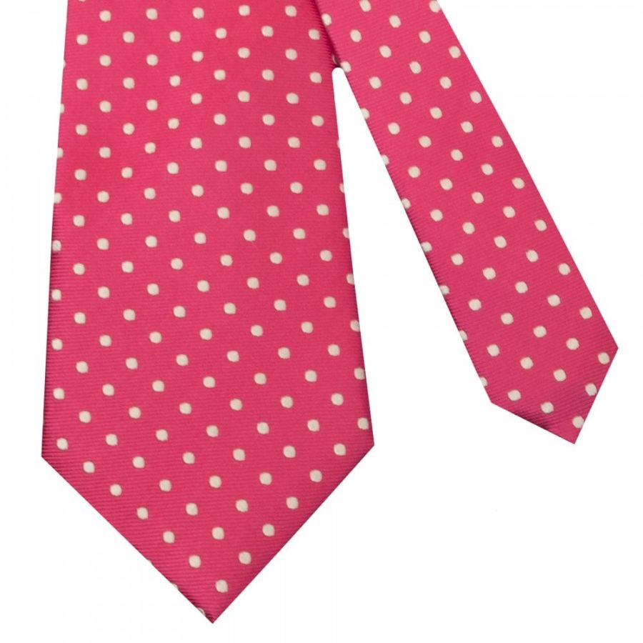 Pink Spot Silk Classic Men's Tie