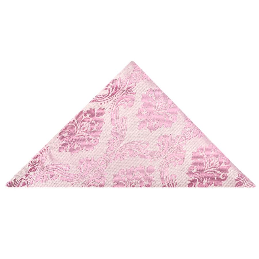 Dusty Pink Paisley Men's Cravat Tie and Pocket Square Set