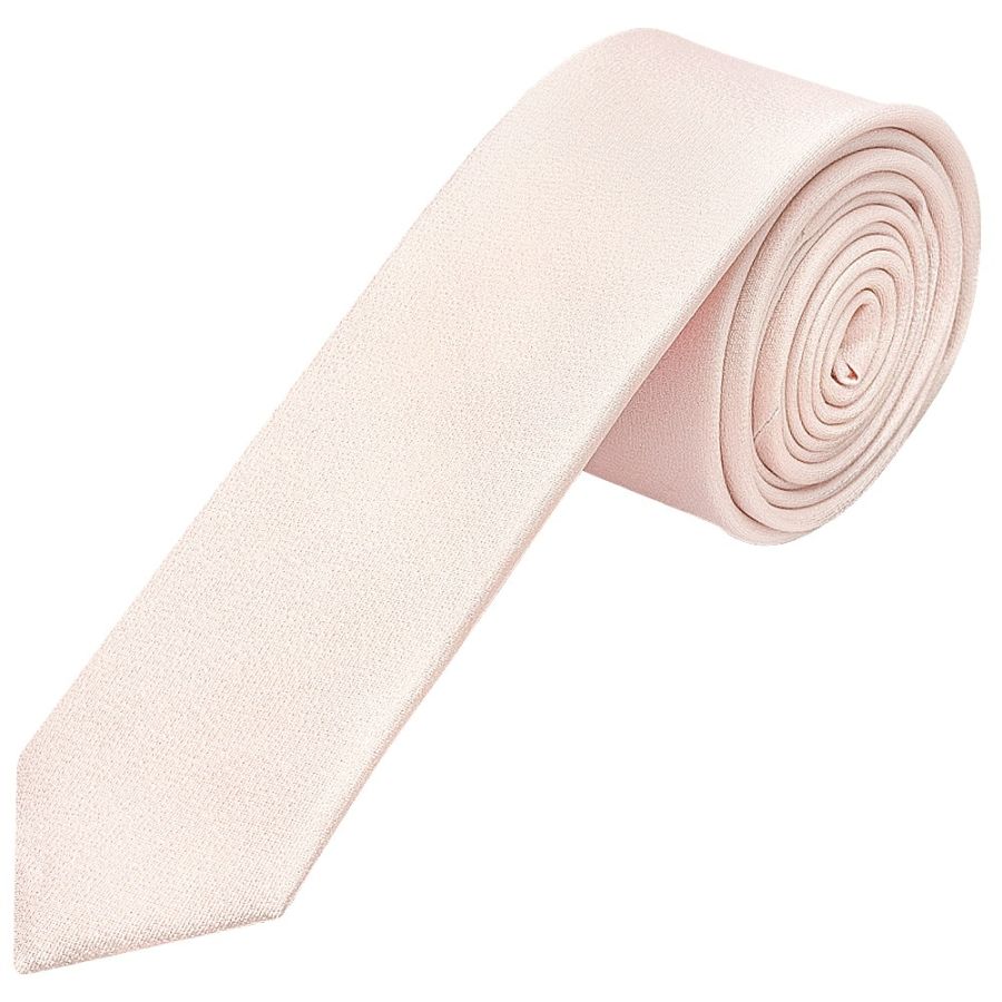 Plain Blush Silk Skinny Boys Tie