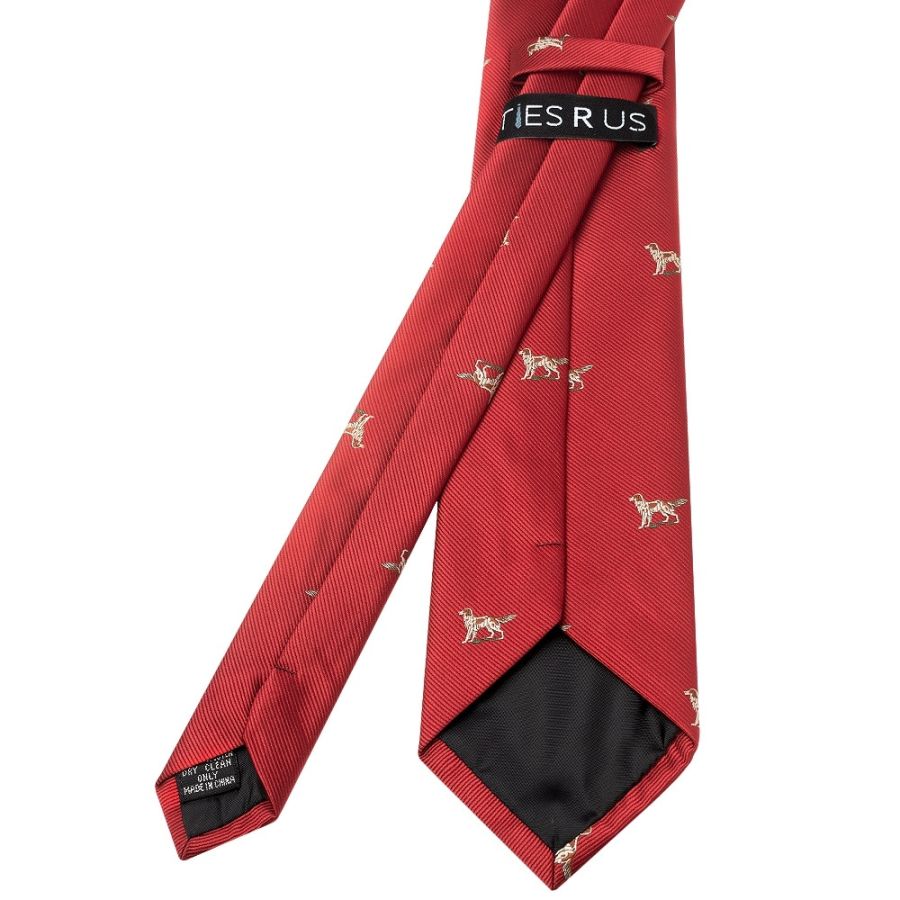 Red Wine Dog Head Classic Men's Tie