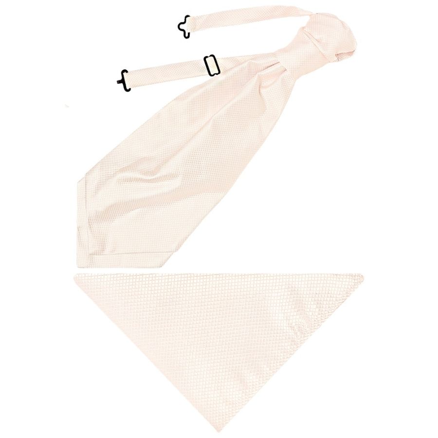 Blush Diamond Men's Cravat Tie and Pocket Square Set