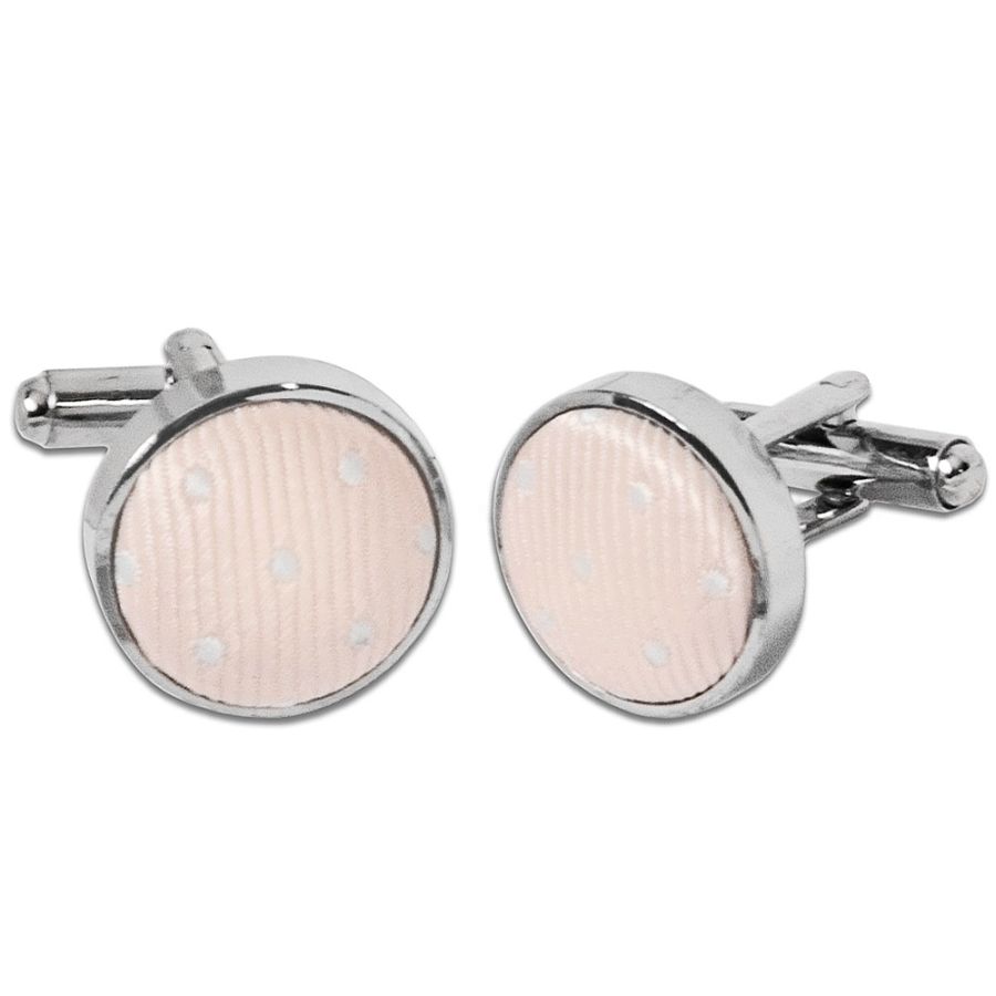 Blush Polka Dot Cufflinks