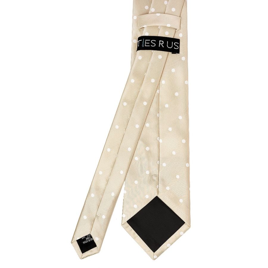 Champagne Large White Spot Classic Men's Tie
