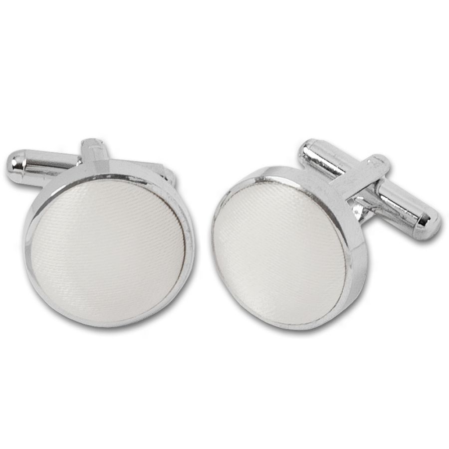 Plain Off White Cufflinks