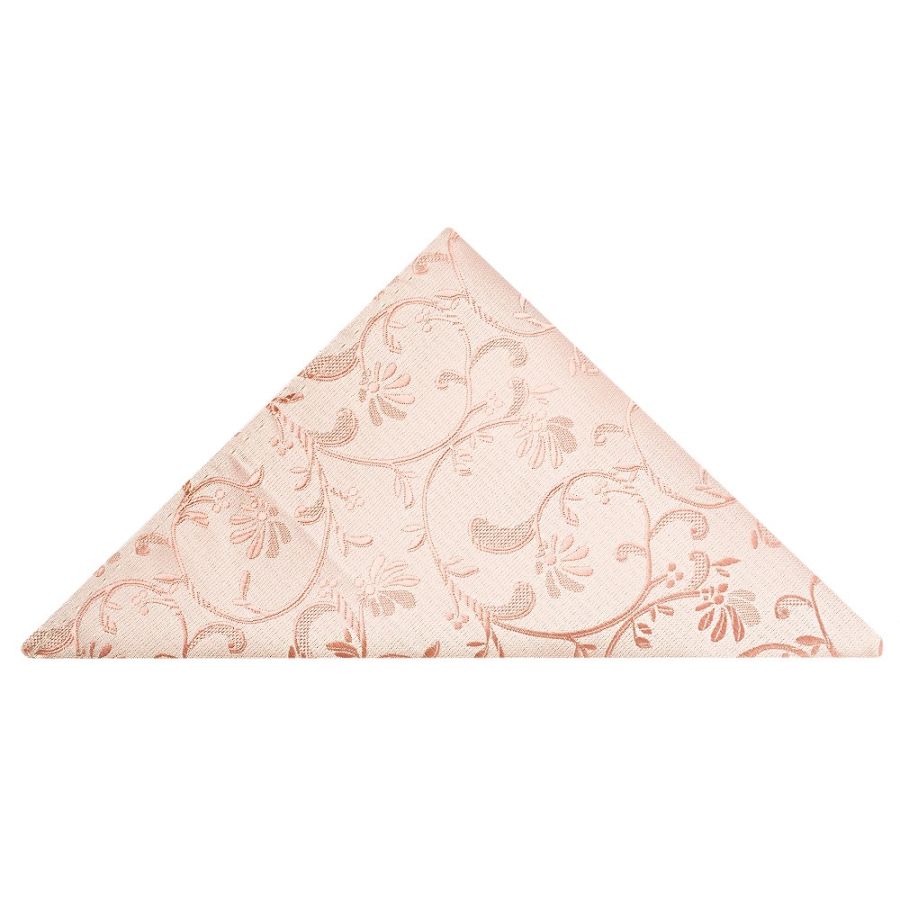 Rose Quartz Floral Pocket Square