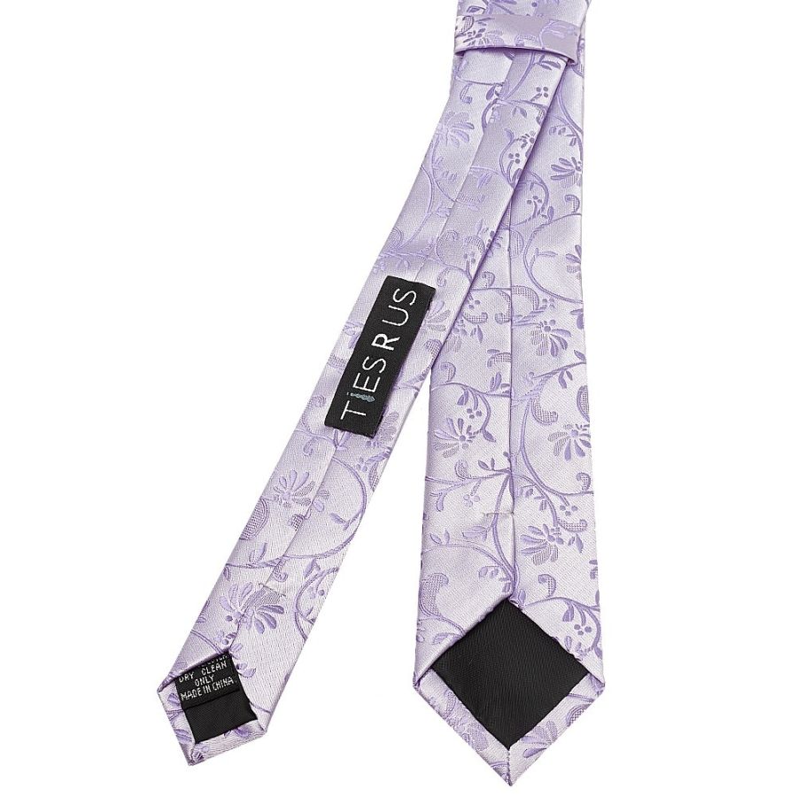 Lavender Floral Skinny Boys Tie