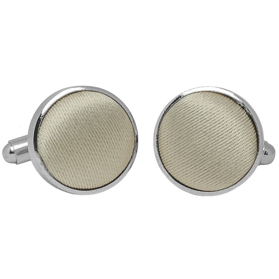 Plain Dusty Sage Satin Cufflinks