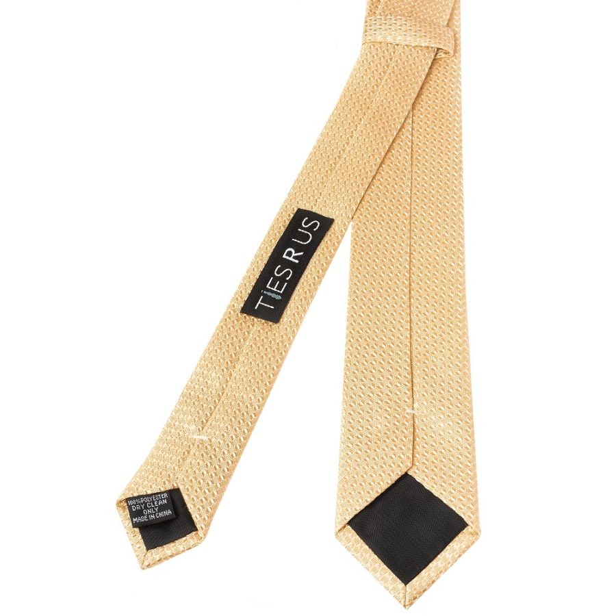 Gold Textured Skinny Tie 