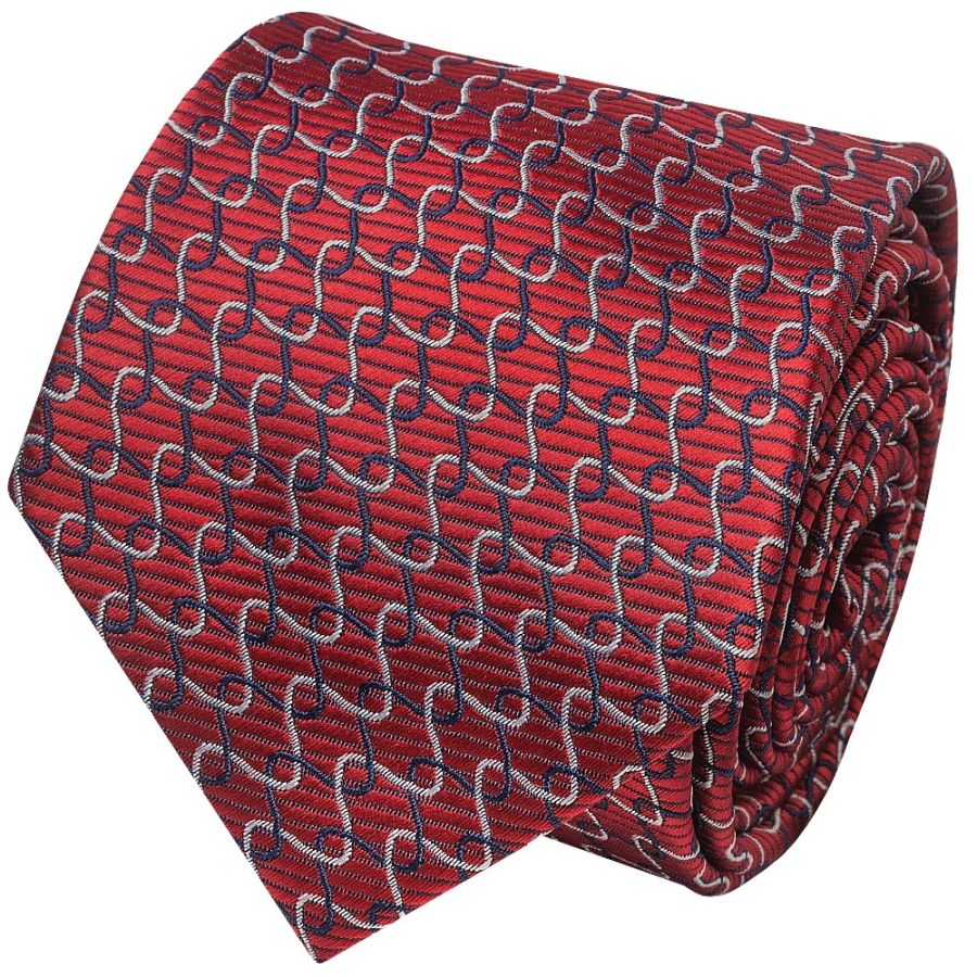 Slim Red Swirl Men's Tie