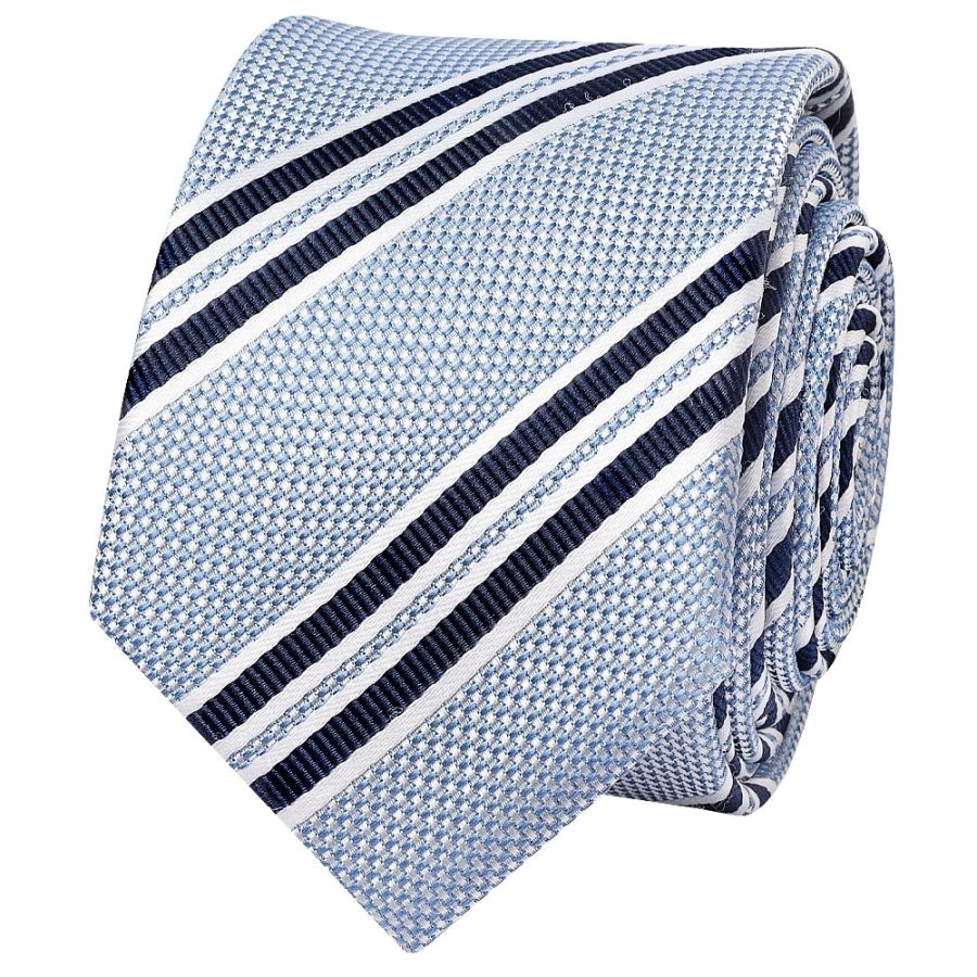 Blue Twin Stripe Skinny Men's Tie