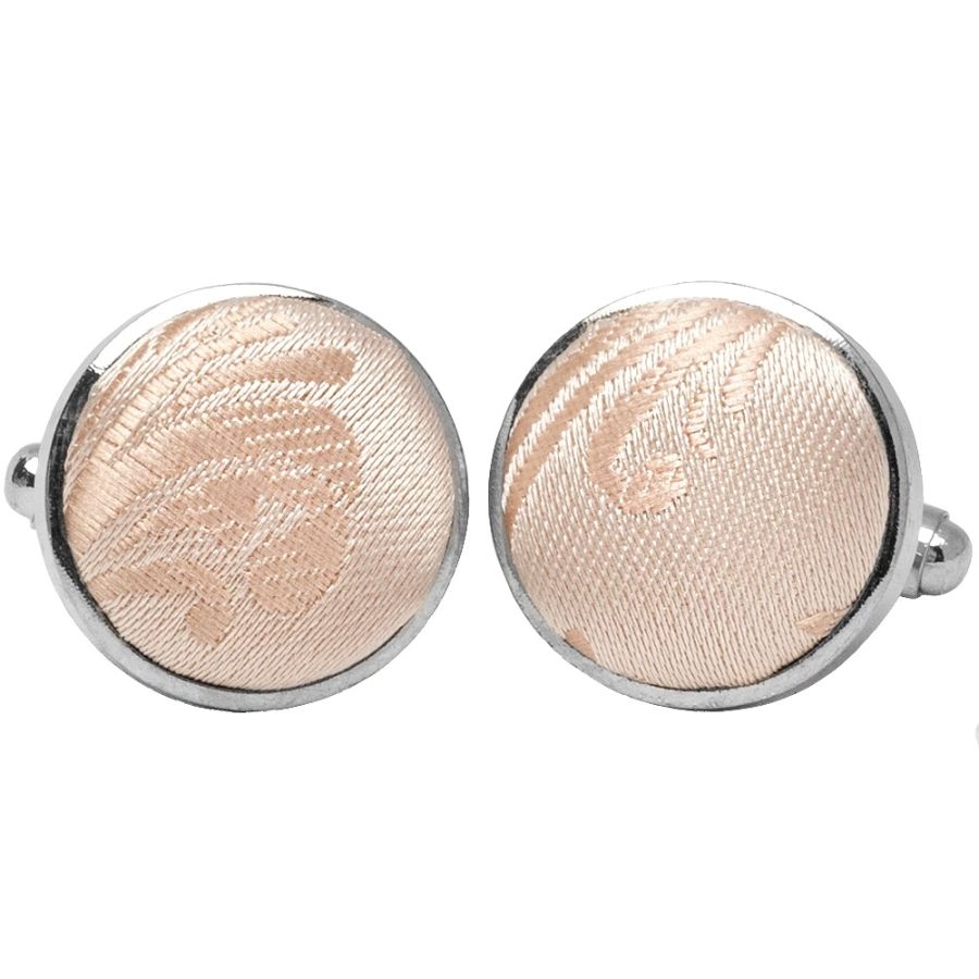 Nude Floral Cufflinks