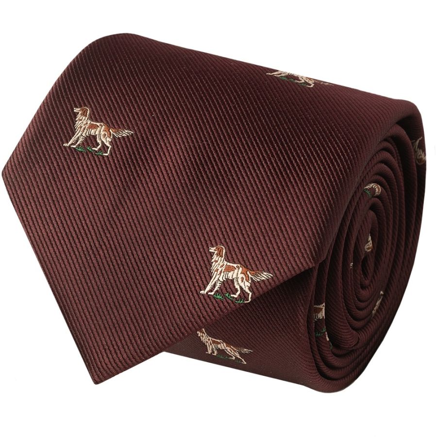 Burgundy Dog Head Classic Men's Tie
