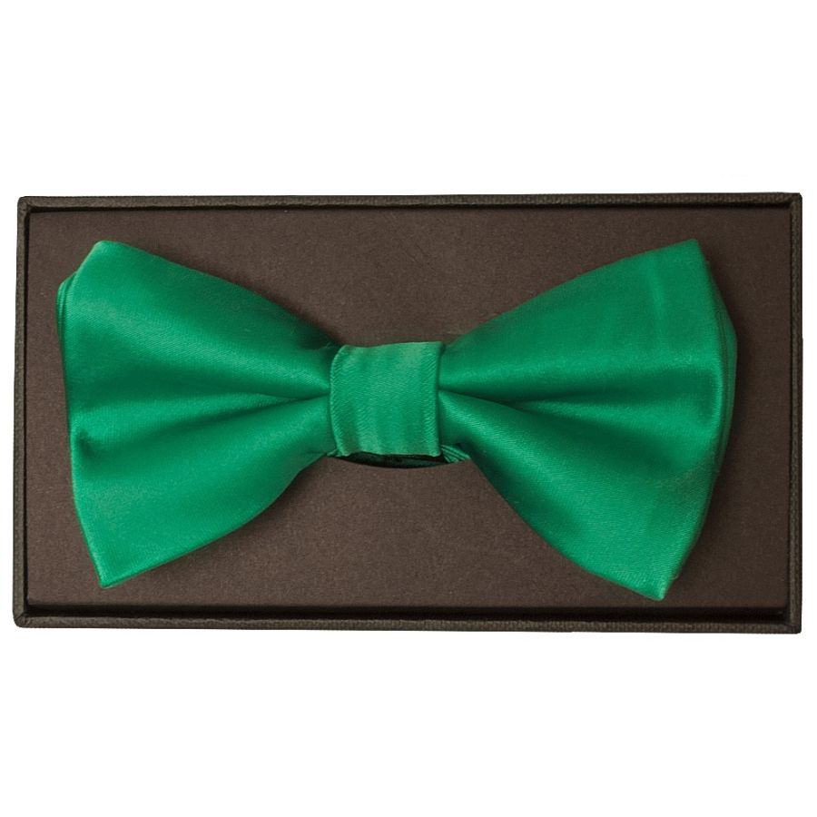 Plain Emerald Green Hand Made Mens Bow Tie