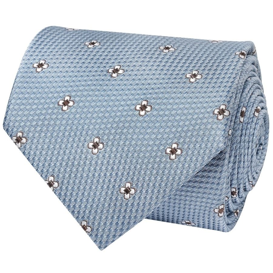 Blue Petal Classic Men's Tie and Pocket Square Set