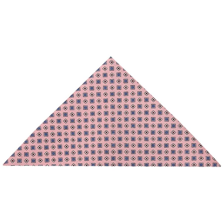Pink Geo Silk Pocket Square