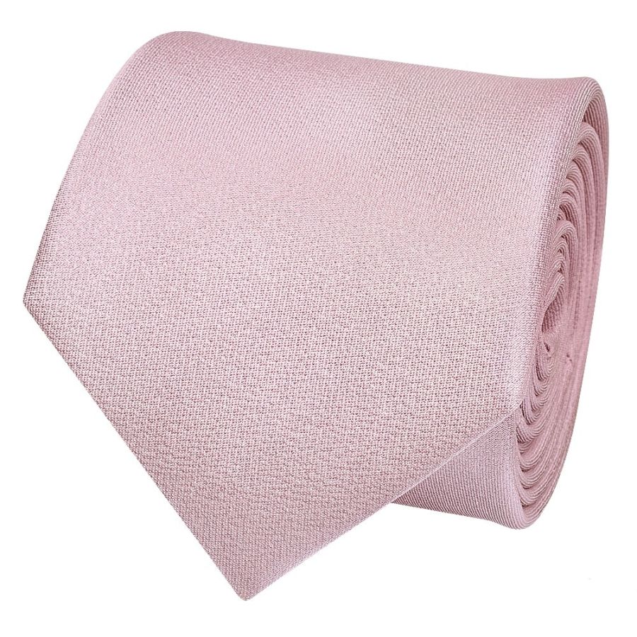Plain Lilac Pink Silk Classic Men's Tie and Pocket Square Set