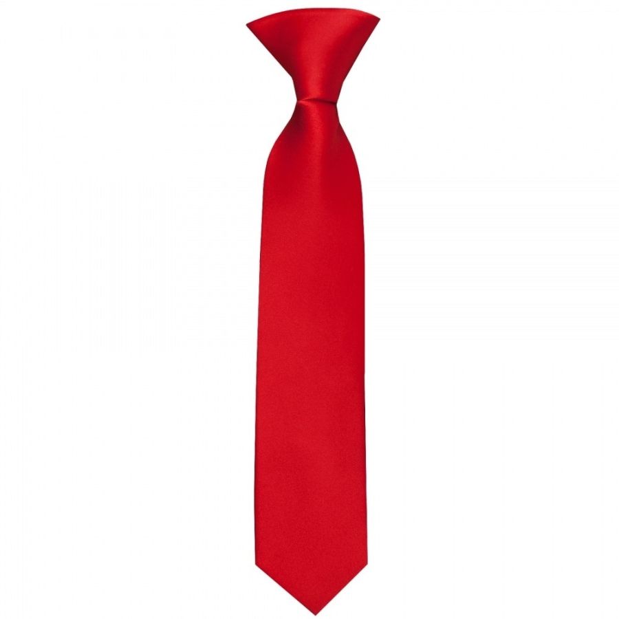 Pre Tied Scarlet Red Satin Boys Tie and Pocket Square Set Age 4-7