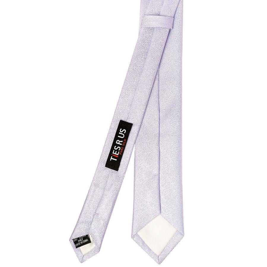 Plain Lilac Textured Silk Skinny Boys Tie