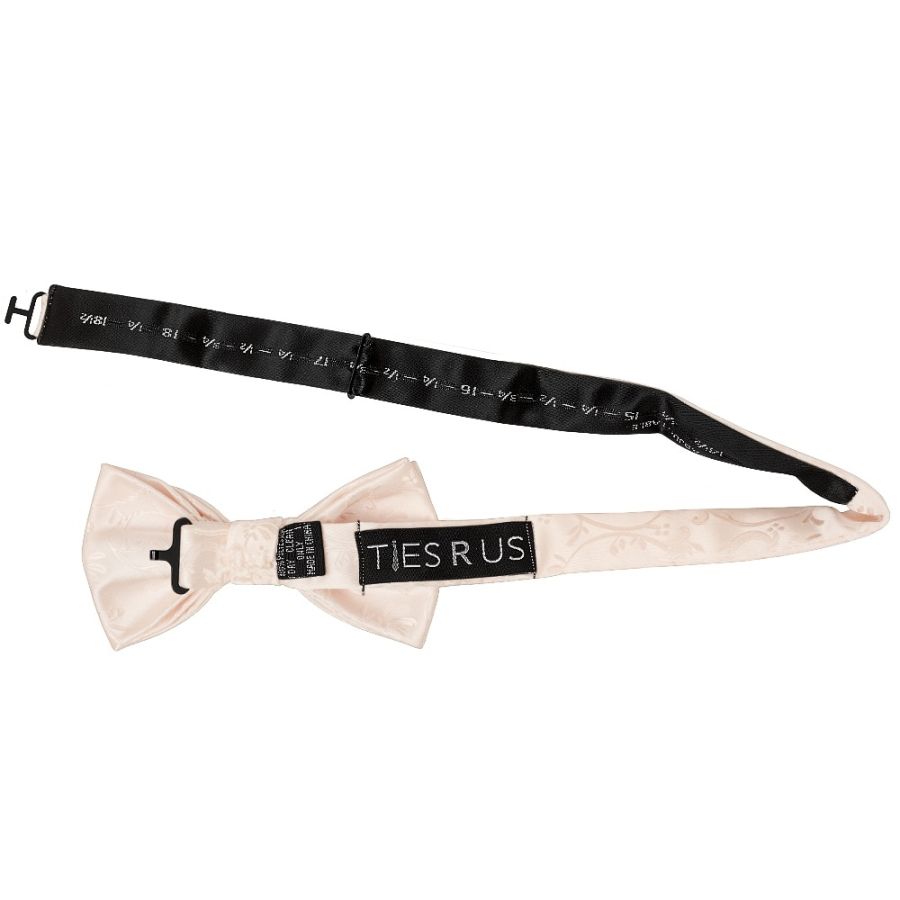 Blush Floral Handmade Mens Bow Tie