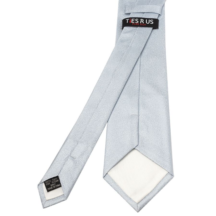 Plain Light Blue Textured Silk Classic Men's Tie