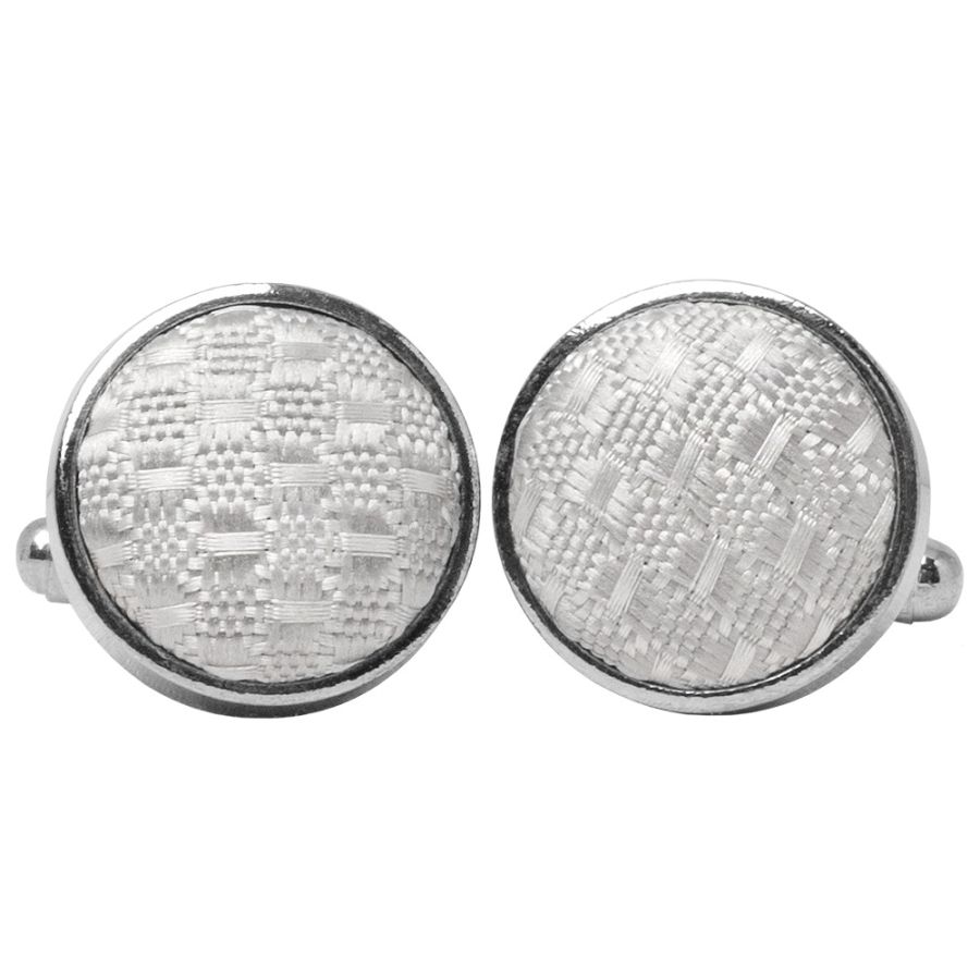 Silver Textured Cufflinks