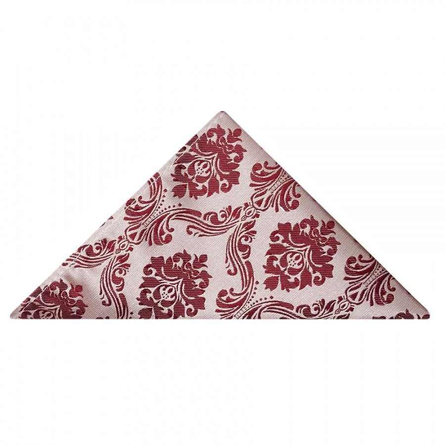 Burgundy Red Paisley Classic Men's Tie and Pocket Square Set