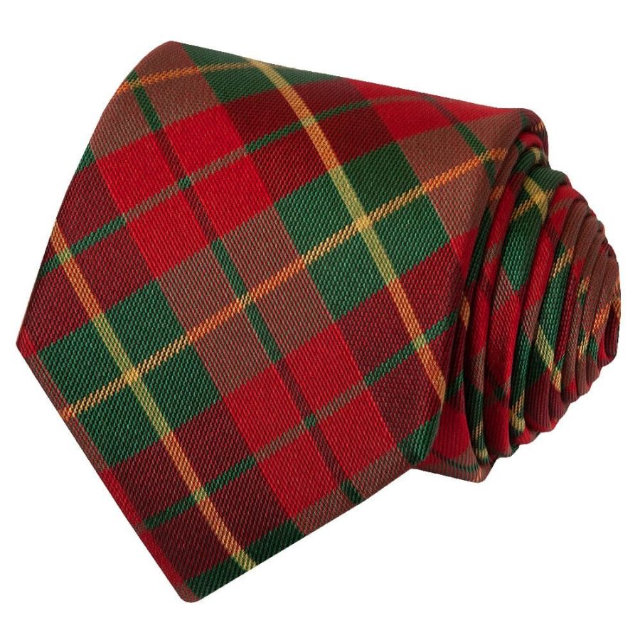 Red and Green Tartan Silk Classic Men's Tie
