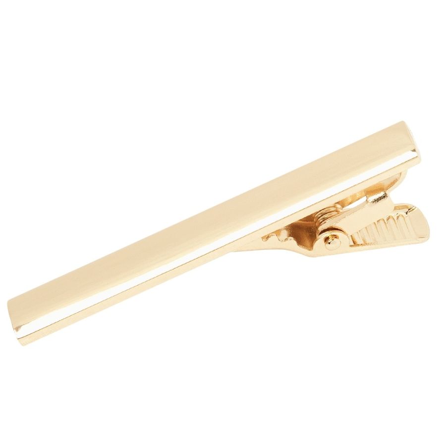 Plain Gold Metal Bar Tie Clip