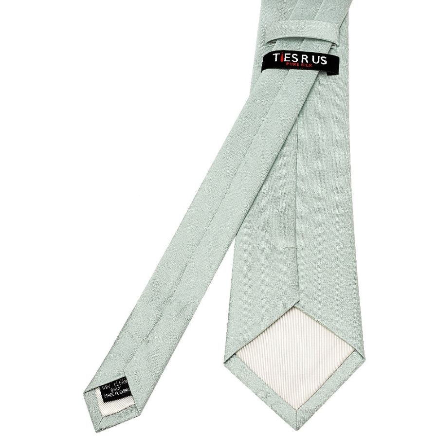 Plain Duck Egg Silk Classic Men's Tie and Pocket Square Set