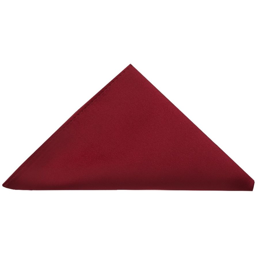Plain Maroon Satin Classic Men's Tie and Pocket Square Set