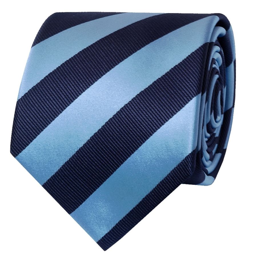 Navy and Light Blue Striped Classic Men's Tie