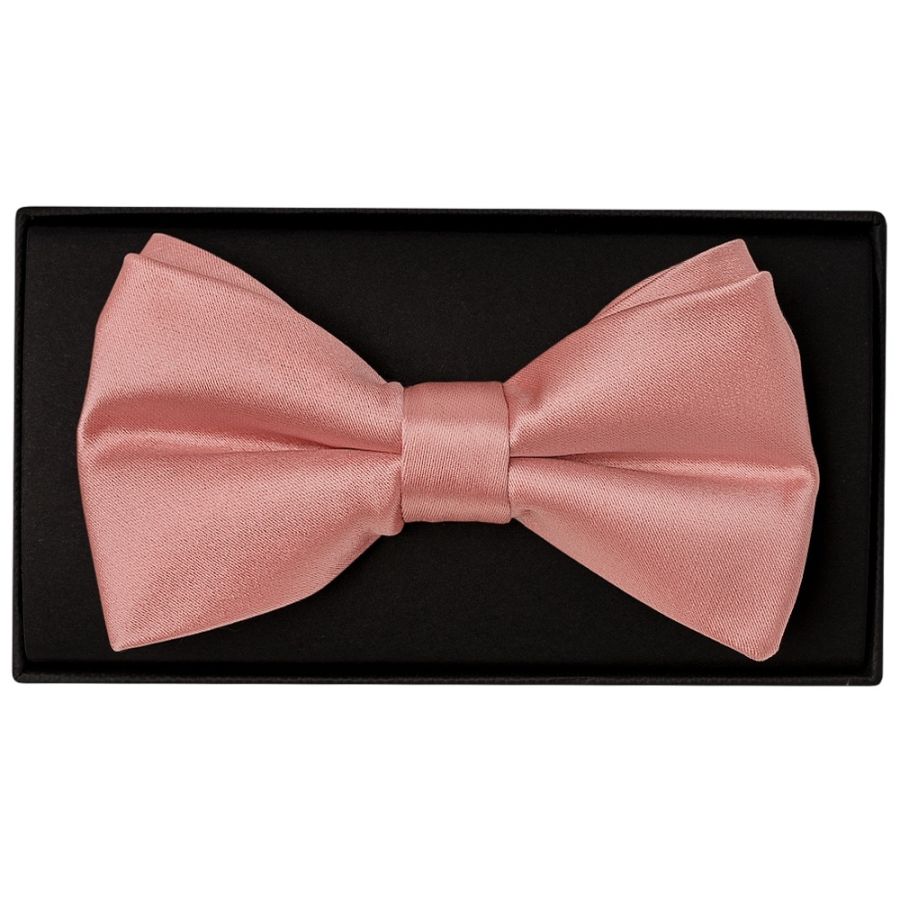 Plain Rose Gold Handmade Mens Bow Tie