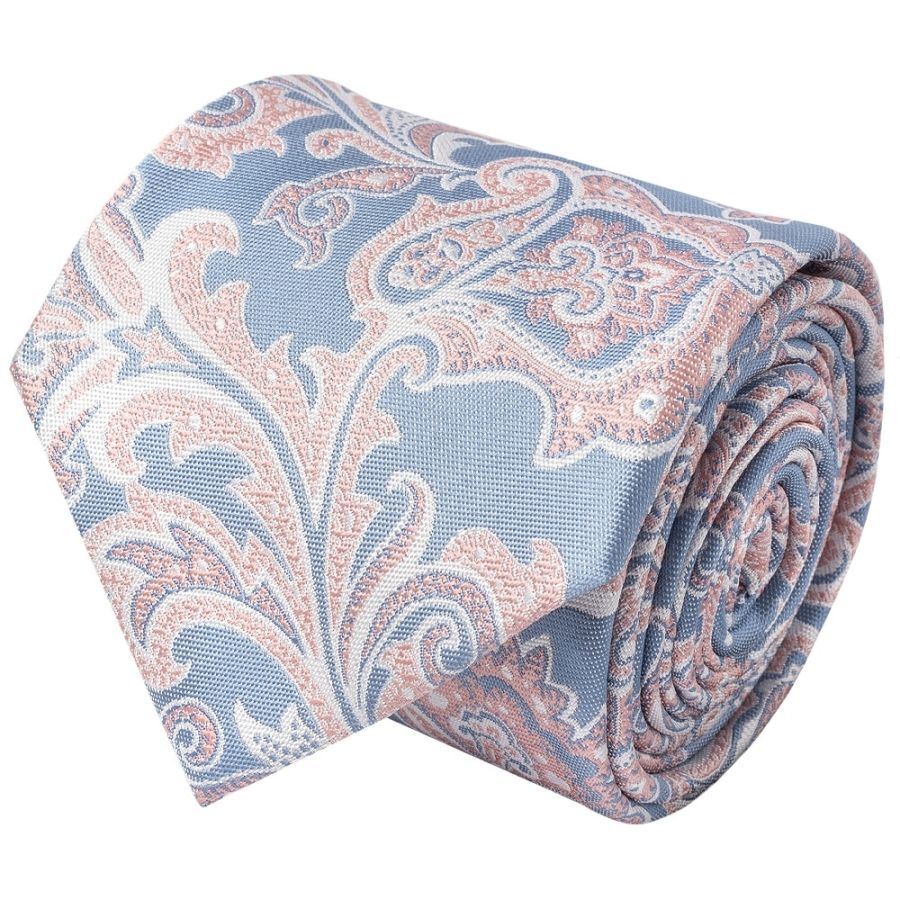 Blue and Pink Paisley Classic Men's Tie