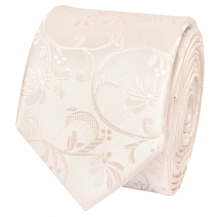 Blush Floral Skinny Boys Tie