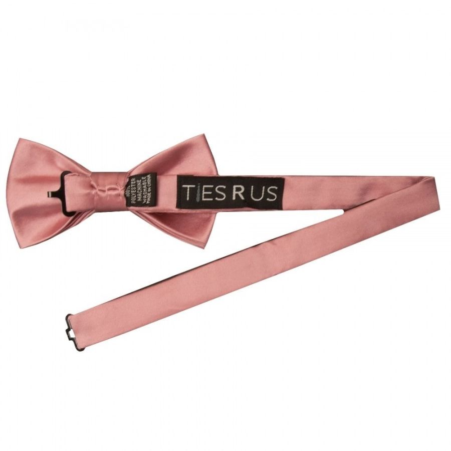 Plain Rose Gold Handmade Mens Bow Tie