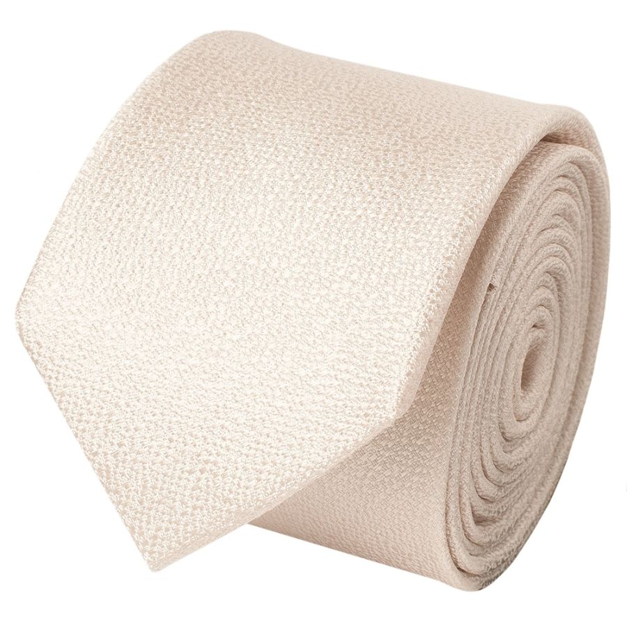 Plain Blush Textured Silk Skinny Boys Tie