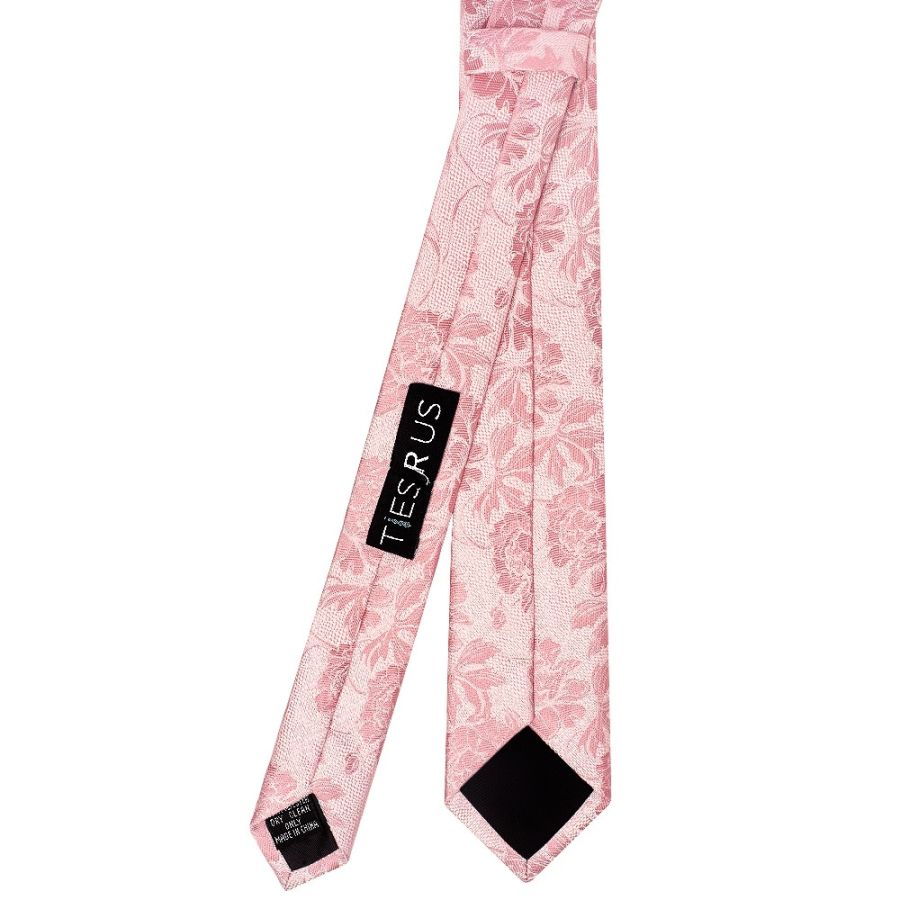 Rose Flower Skinny Men's Tie