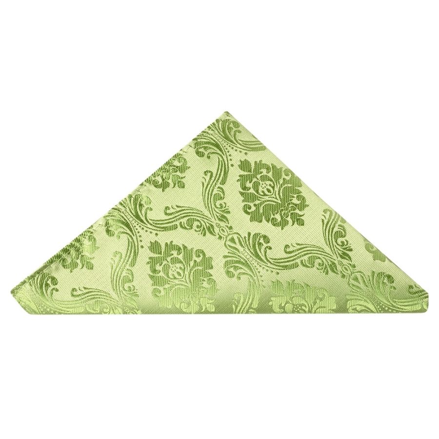 Light Green Paisley Pocket Square