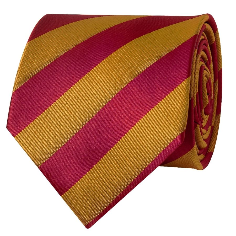 Red and Gold Striped Classic Men's Tie