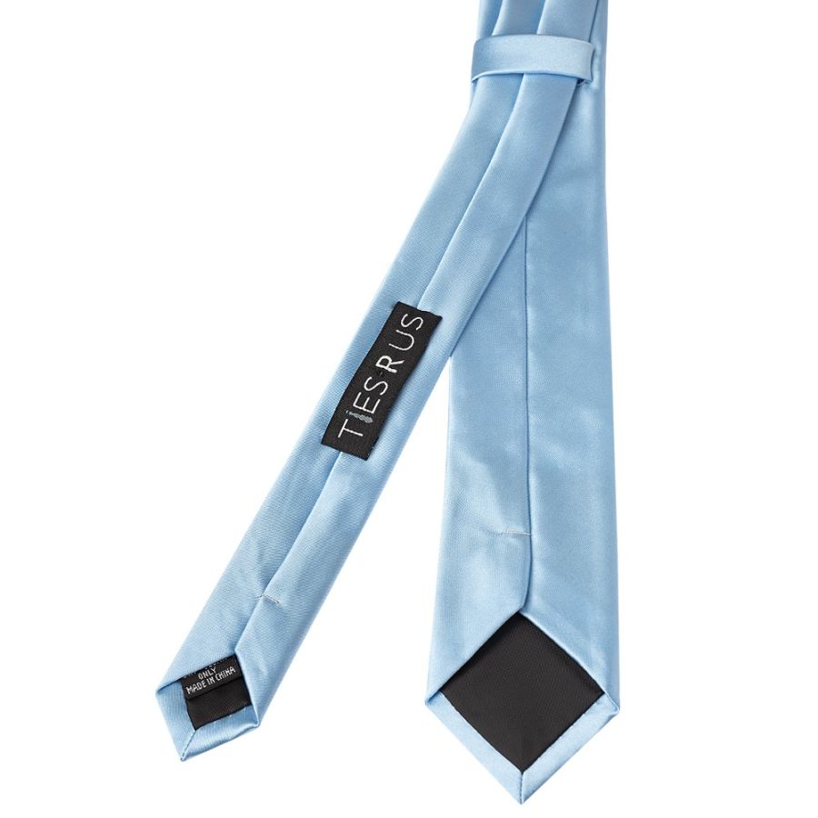 END OF SEASON Plain Sky Blue Boys Satin Tie
