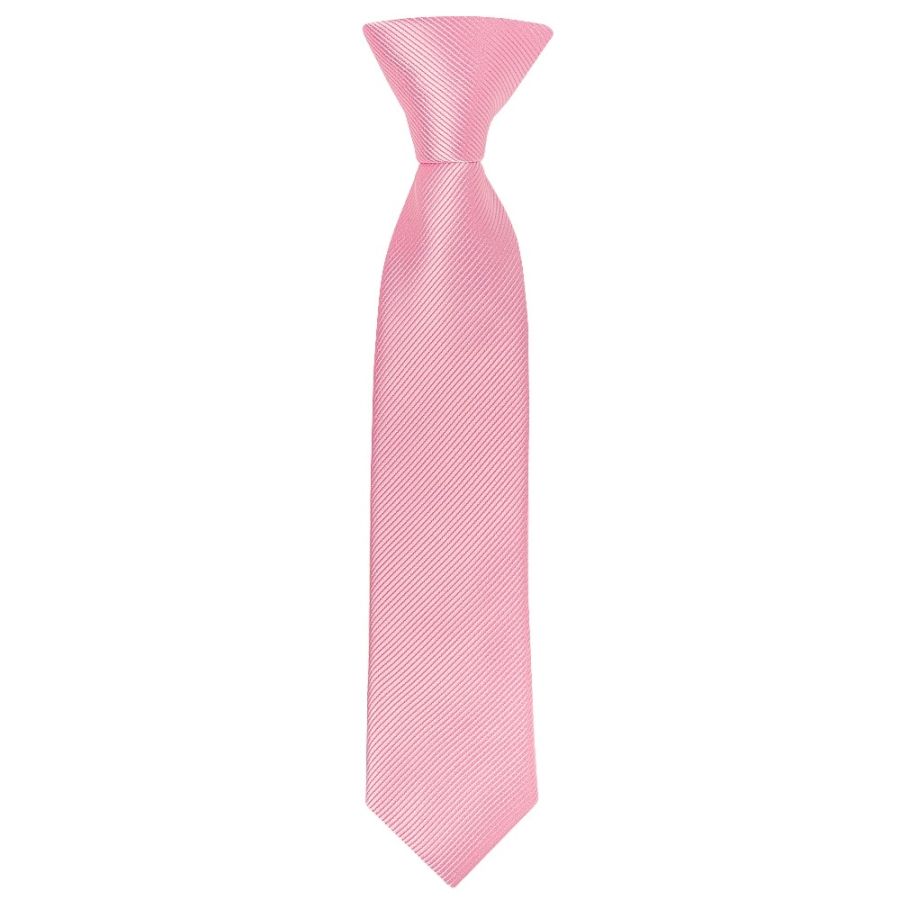 Pre Tied Blush Pink Twill Silk Boys Tie Age 4-7