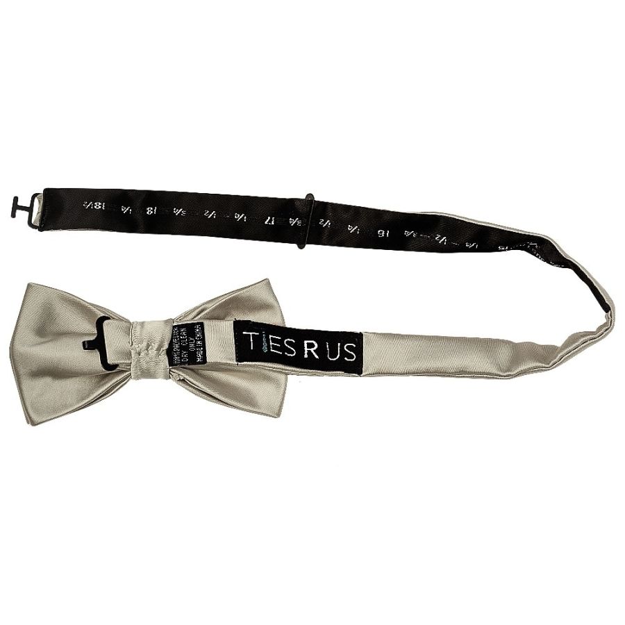 Plain Dusty Sage Satin Handmade Mens Bow Tie and Pocket Square Set