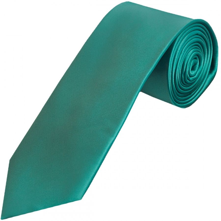 Plain Teal Green Satin Classic Men's Tie