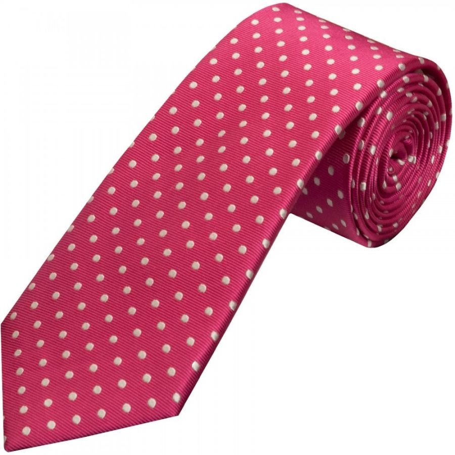 Pink Spot Silk Classic Men's Tie